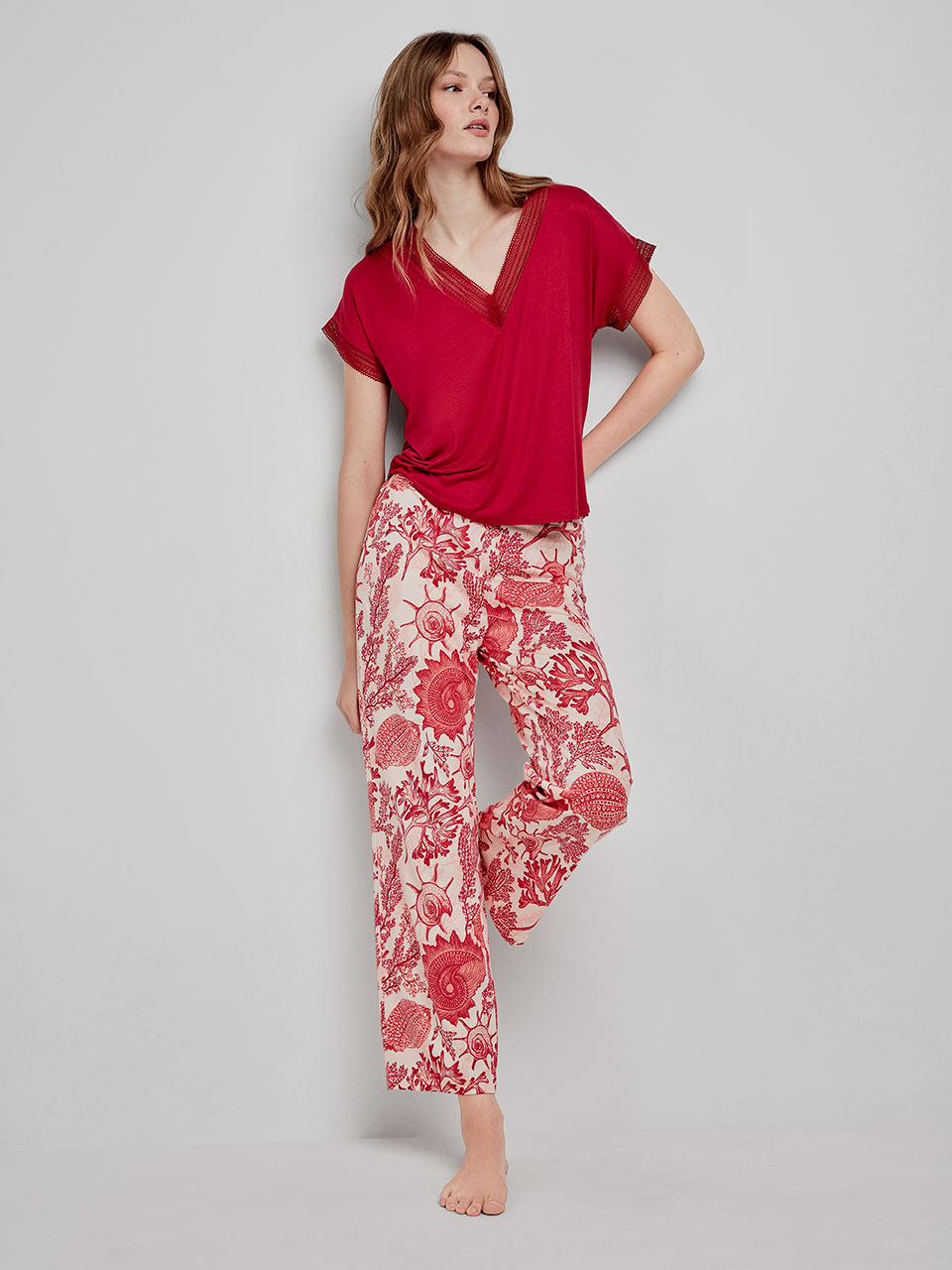 Pijama Coral Calça- GISELA