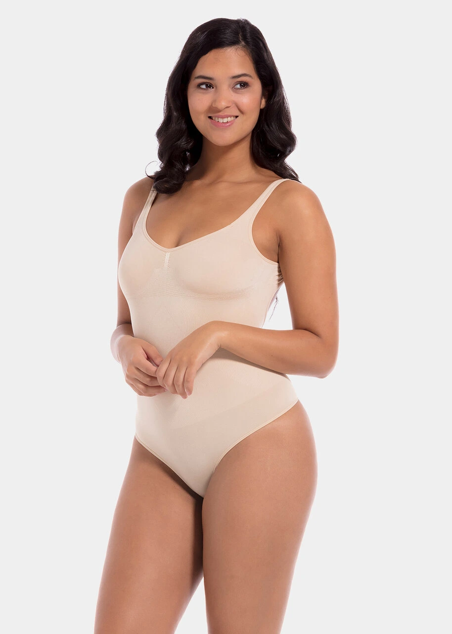 Body Modelador Sem Costas em Tanga