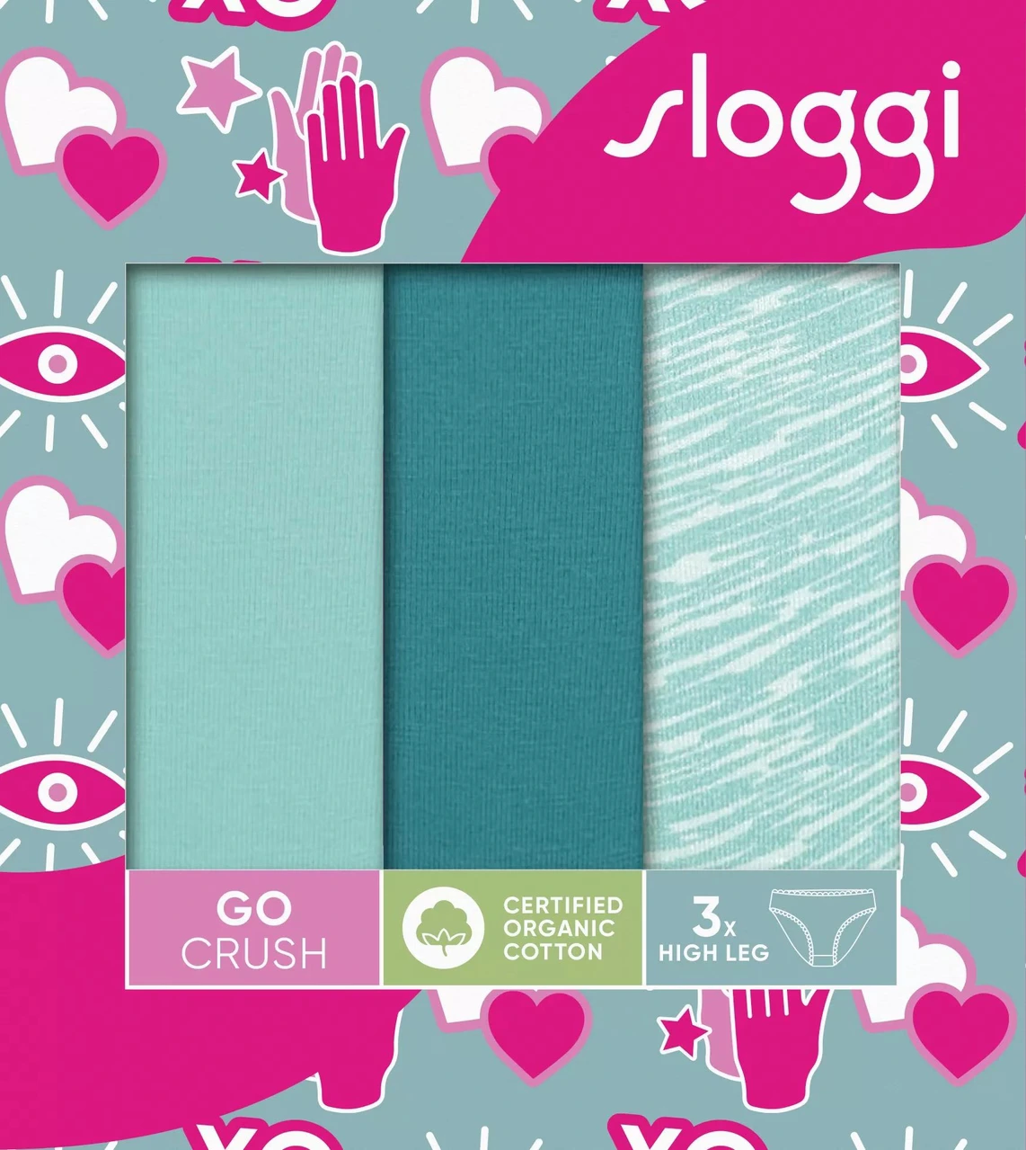 GO CRUSH-Pack de 3 Cuecas algodão - SLOGGI